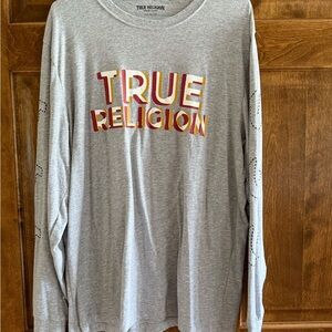 True Religion Gray Long Sleeve Shirt - Men's Size XL